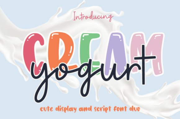 Cream Yogurt: A Playful Display Typeface for Modern Brands