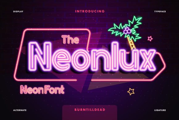 Neonlux: A Vibrant Display Typeface for Modern Web Design