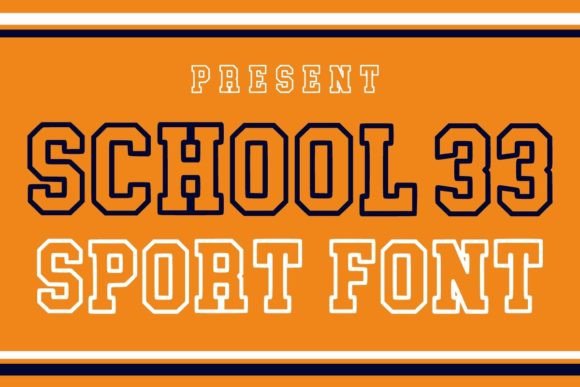 School 33: A Bold Sport Typeface for Modern Web Design