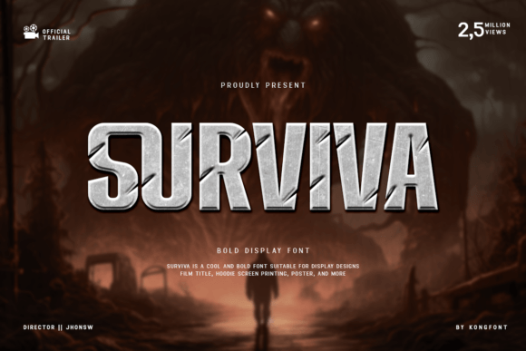 Surviva: A Bold Display Font for Editorial Impact