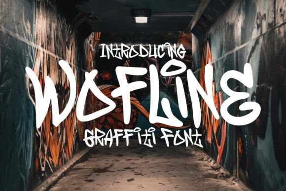 Wofline Graffiti: A Bold Display Typeface for Digital Brands